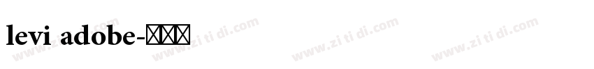 levi adobe字体转换